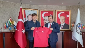  Ertuğrul Sağlam Başkan Okan Yanmaz'ı Ziyaret Etti