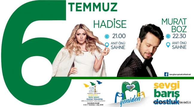 6 TEMMUZ’DA HADİSE VE MURAT BOZ SAHNE ALACAK