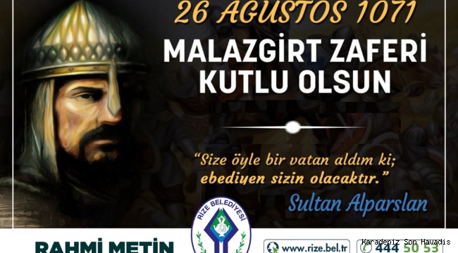 Başkan Metin’den ‘Malazgirt Zaferi’ Mesajı