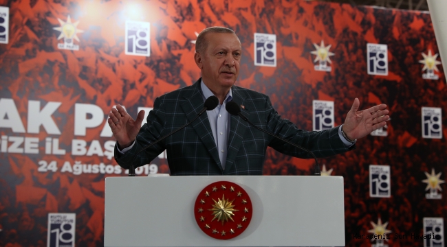 Cumhurbaşkanı Erdoğan, Rize İl Başkanlığı tarafından düzenlenen akşam yemeğinde konuştu