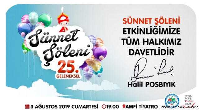 SÜNNET ŞÖLENİ CUMARTESİ AKŞAMI...