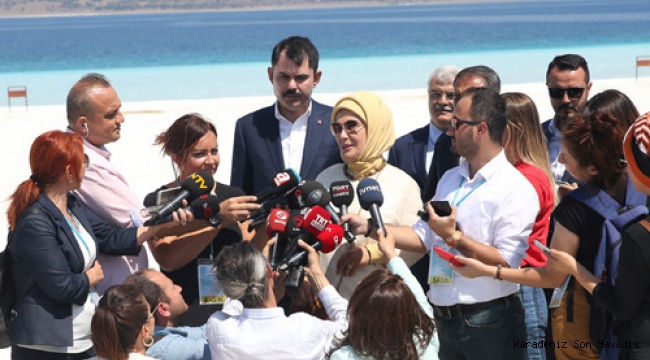 Emine Erdoğan, Salda Gölü’nü ziyaret etti