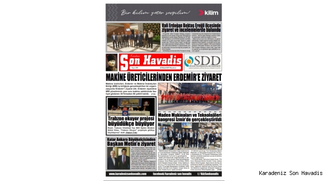 28 EKİM 2019 Tarihli Karadeniz Son Havadis Gazetesi