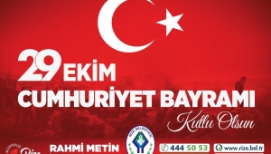 Başkan Metin’den 29 Ekim Cumhuriyet Bayramı Mesajı