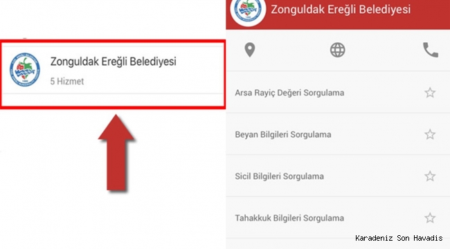 KDZ. EREĞLİ BELEDİYESİ ‘E-DEVLET KAPISI’NDA