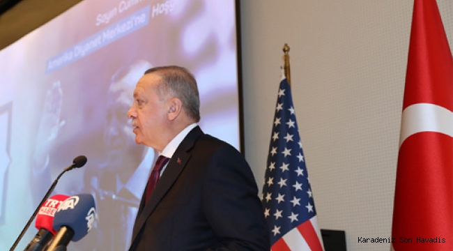 Cumhurbaşkanı Erdoğan, Diyanet Amerika Merkezi’nde Türk-Amerikan toplumu ile bir araya geldi