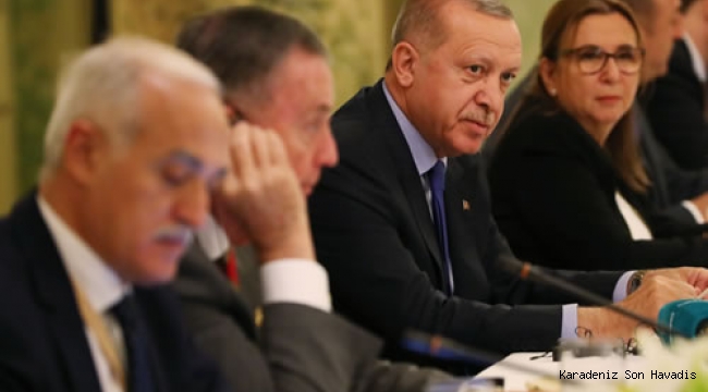 Cumhurbaşkanı Erdoğan, Türk ve ABD’li iş insanları ile bir araya geldi