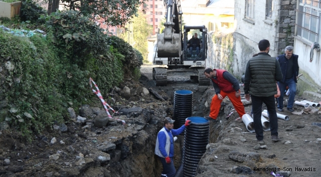 Rize'de altyapı çalışmaları devam ediyor