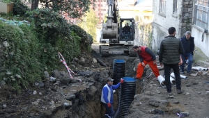 Rize'de altyapı çalışmaları devam ediyor