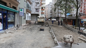 Rize'de sokaklar yenileniyor
