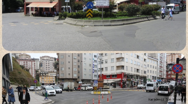 Rize'de trafiği rahatlatan düzenleme