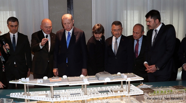 Cumhurbaşkanı Erdoğan, Galataport Projesi'nde incelemelerde bulundu