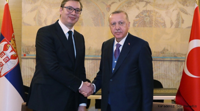 Cumhurbaşkanı Erdoğan, Sırbistan Cumhurbaşkanı Vuçiç ile görüştü