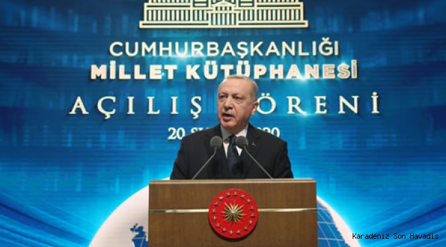 Cumhurbaşkanı Erdoğan, Cumhurbaşkanlığı Millet Kütüphanesi'nin açılışını gerçekleştirdi