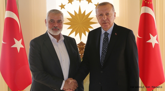 CumhurbaşkanıErdoğan, Hamas Siyasi Büro Başkanı İsmail Heniyye'yi kabul etti