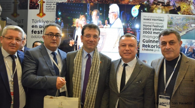 İstanbul Büyükşehir Belediye Başkanı Ekrem İmamoğlu Emitt Fuarı’nda Karadeniz Ereğli standını ziyaret etti.