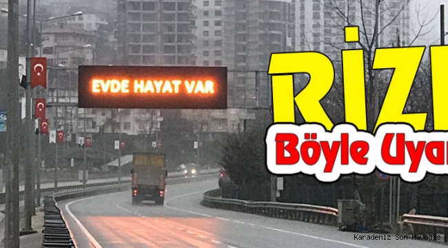  “Evde Kal” Uyarısı, Rize’de Tüm Trafikteki Sinyalizasyon Sistemine Yerleştirildi