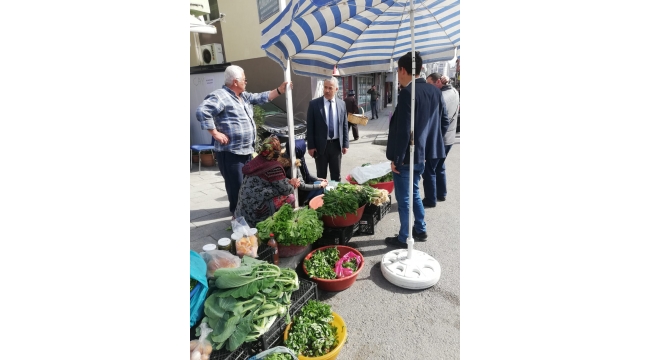 Semt pazarına düzen getirildi, üreticilere kolaylık sağlandı