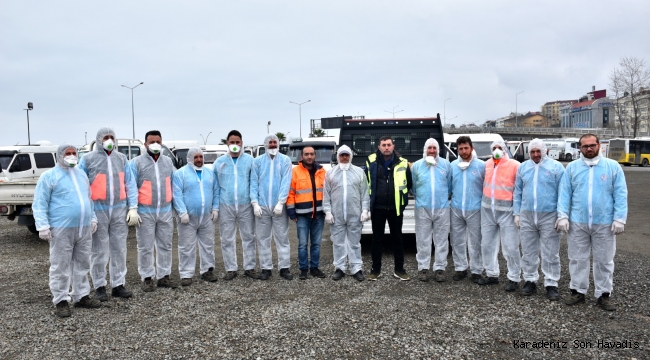 TRABZON BÜYÜKŞEHİR KORONAVİRÜSE KARŞI MÜCADELEYE DEVAM EDİYOR