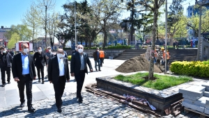 VALİ USTAOĞLU VE BAŞKAN ZORLUOĞLU MEYDAN’DA İNCELEMELERDE BULUNDU