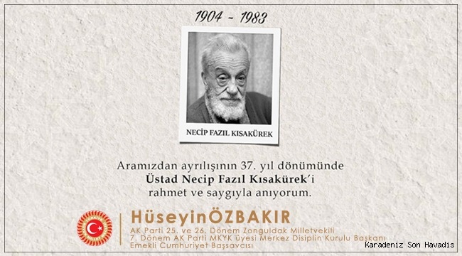 HÜSEYİN ÖZBAKIR'DAN ANMA MESAJI