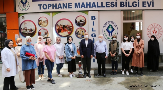 Başkan Metin telafi eğitimini tamamlayan öğrencileri ziyaret etti