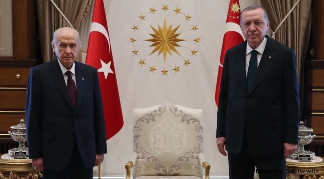 Cumhurbaşkanı Erdoğan, MHP Genel Başkanı Bahçeli'yi kabul etti