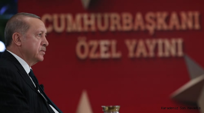 Cumhurbaşkanı Erdoğan, TRT özel yayınına katıldı