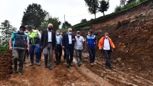 Başkan Murat Zorluoğlu heyelan mağdurlarını yalnız bırakmıyor! 