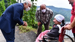 BAŞKAN ZORLUOĞLU OF İLÇESİNDE İNCELEMELERDE BULUNDU