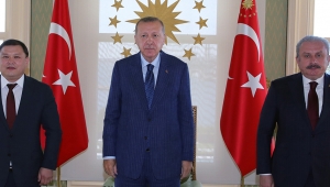 Cumhurbaşkanı Erdoğan, Kırgızistan Meclis Başkanı Cumabekov'u kabul etti