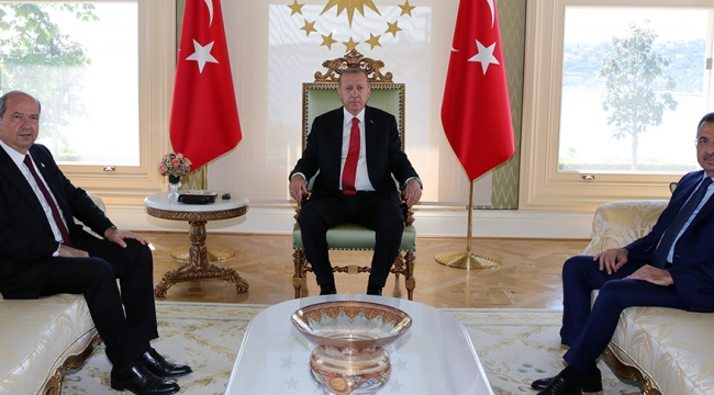 Cumhurbaşkanı Erdoğan, KKTC Başbakanı Ersin Tatar'ı kabul etti