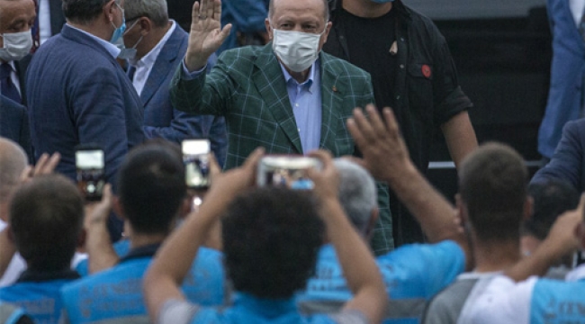 Cumhurbaşkanı Erdoğan, Rize-Artvin Havalimanı inşaatında incelemelerde bulundu