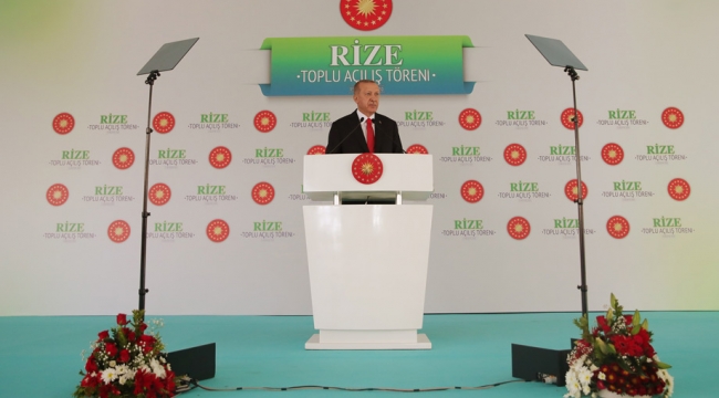 Cumhurbaşkanı Erdoğan, Rize'de toplu açılış töreninde konuştu 