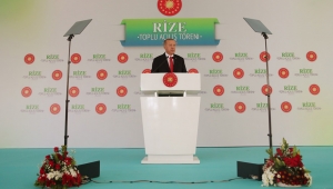 Cumhurbaşkanı Erdoğan, Rize'de toplu açılış töreninde konuştu 