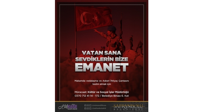 Safranbolu Belediyesi’nden Erlere Destek