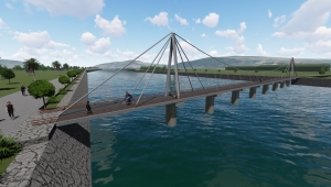 Sarıkaş Yaya Köprüsü’ne ilk harç döküldü