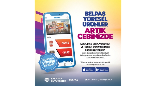 BELPAŞ yöresel ürünler artık mobil uygulamada