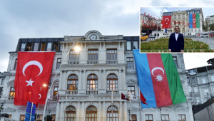 Beyoğlu Belediyesi'nden Azerbaycan'a Bayraklı Destek