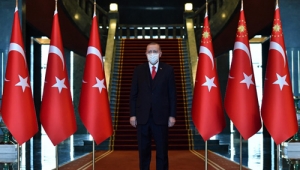 Cumhurbaşkanı Erdoğan, Cumhurbaşkanlığı Külliyesinde tebrikleri kabul etti