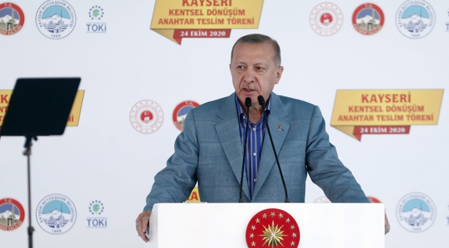Cumhurbaşkanı Erdoğan, Kayseri Kentsel Dönüşüm Anahtar Teslim Töreni'ne katıldı.
