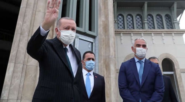 Cumhurbaşkanı Erdoğan, Taksim Camii ve yeni Atatürk Kültür Merkezinde incelemelerde bulundu