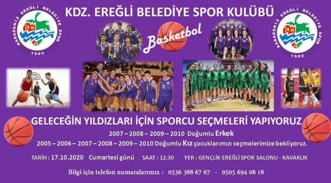 Kdz. Ereğli Belediye Spor Kulübü geleceğin yıldızlarını seçiyor