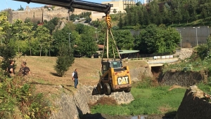 TRABZON BÜYÜKŞEHİR DERELERİ TEMİZLİYOR