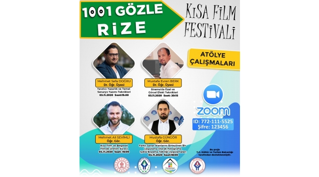 1001 GÖZLE RİZE FİLM FESTİVALİNDE ATÖLYE ÇALIŞMALARI BAŞLIYOR