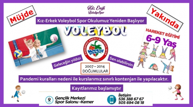 Basketbol ve Voleybol Spor Okulları tekrar başlıyor