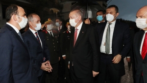 Cumhurbaşkanı Erdoğan, KKTC'de Kapalı Maraş bölgesinde incelemelerde bulundu
