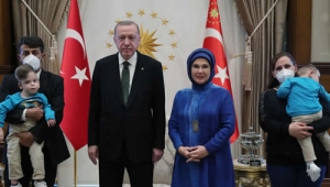 Cumhurbaşkanı Erdoğan, siyam ikizleri Derman ve Yiğit Evrensel’i kabul etti