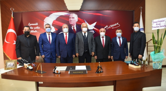ESNAF KEFALET YÖNETİMİNDEN BAŞKAN POSBIYIK’A ZİYARET