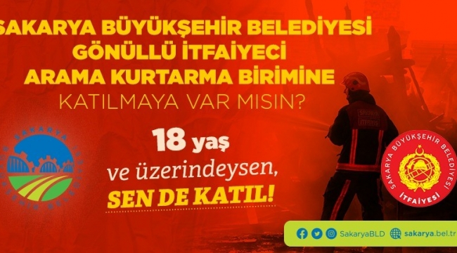 Gönüllü İtfaiyeci arama kurtarma ekibi için başvurular başladı